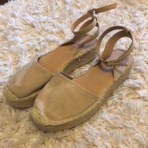 Tan Espadrille Flats
